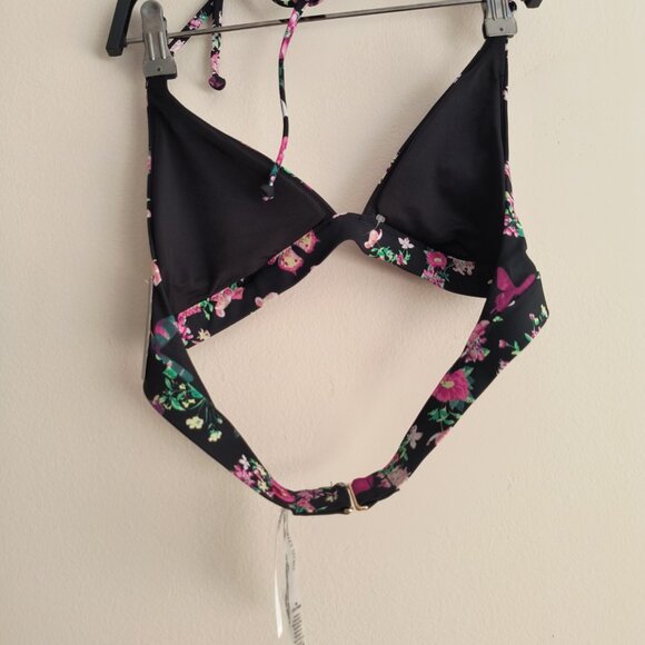 Victoria's Secret Multicolor Floral Triangle Halter Bikini Swim Top Medium - Picture 2 of 4